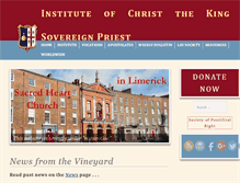 Tablet Screenshot of institute-christ-king.ie